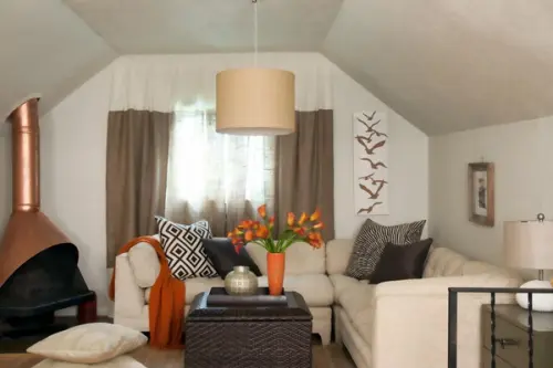 Amenajarea inspirata din natura a unei mansarde