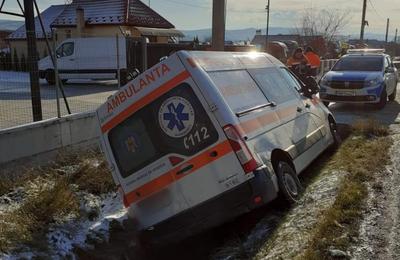 Intervenția a pompierilor din Gherla ca urmare a producerii unui accident rutier în petrecut în localitatea Nima