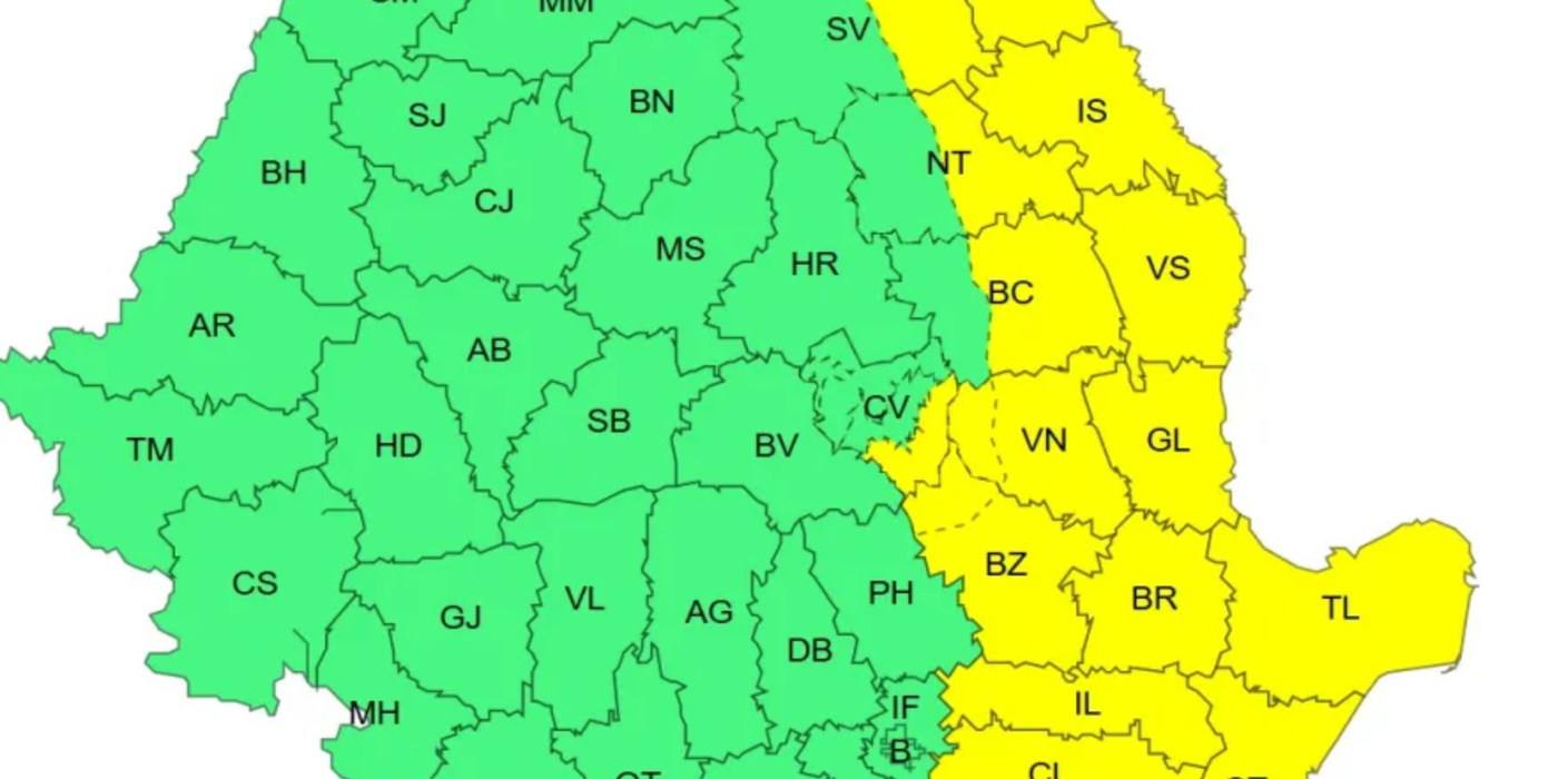 Alertă ANM: Weekend marcat de instabilitate și vijelii. Dobrogea și mare parte din țară intră sub incidența codurilor de vreme rea