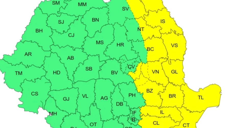 Alertă ANM: Weekend marcat de instabilitate și vijelii. Dobrogea și mare parte din țară intră sub incidența codurilor de vreme rea
