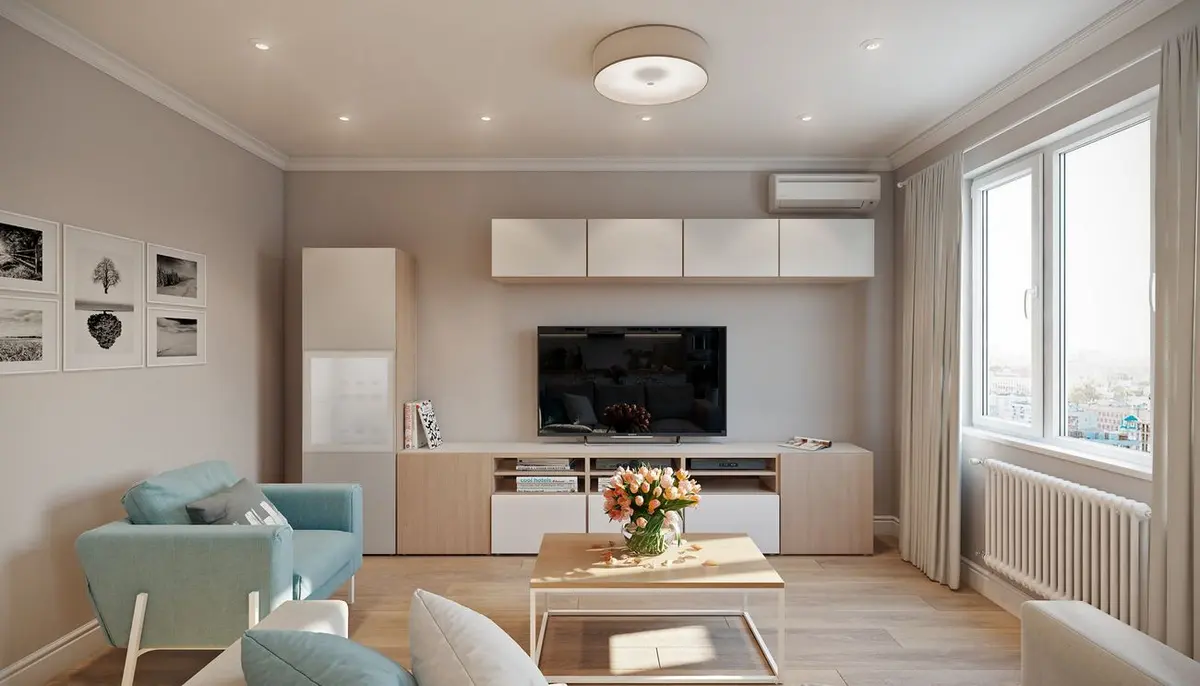 Proiect de amenajare pentru un apartament de 65 mp