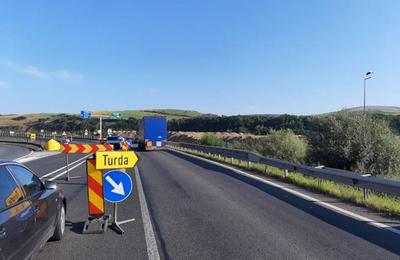 Restricții de circulație pe Autostrada Transilvania (A3). Au loc lucrări pe breteaua Gilău-Turda