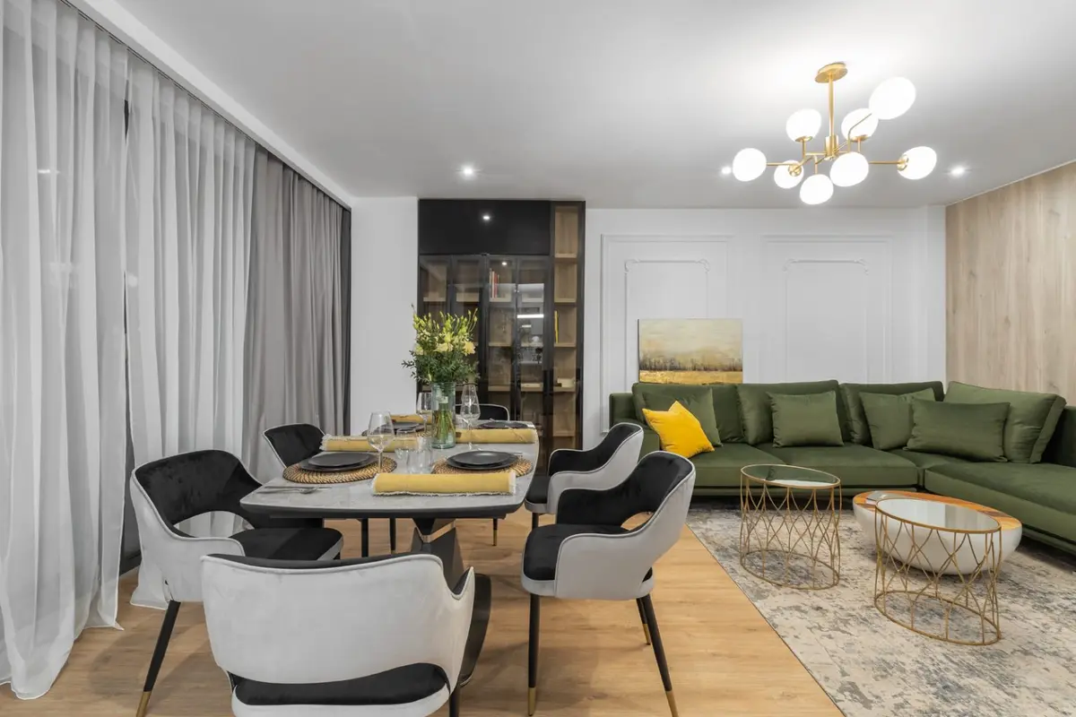 Stil contemporan cu insertii clasice Amenajare eleganta apartament de 3 camere din Bucuresti