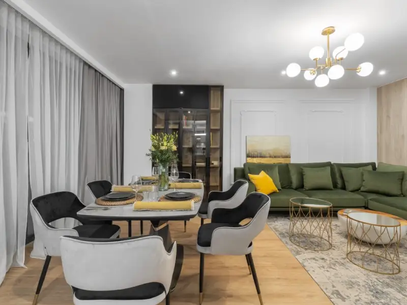 Stil contemporan cu insertii clasice Amenajare eleganta apartament de 3 camere din Bucuresti