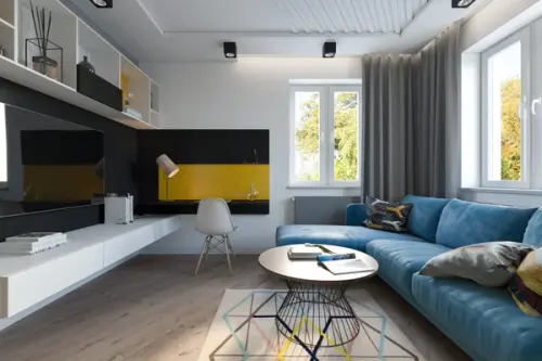 Design geometric intr-o amenajare contemporana