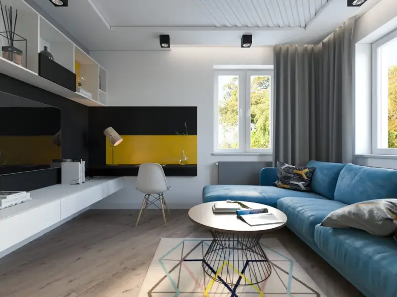 Design geometric intr-o amenajare contemporana