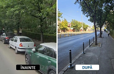 Trotuare eliberate pentru pietoni. Stâlpișori anti-parcare montați pe 10 artere importante din București