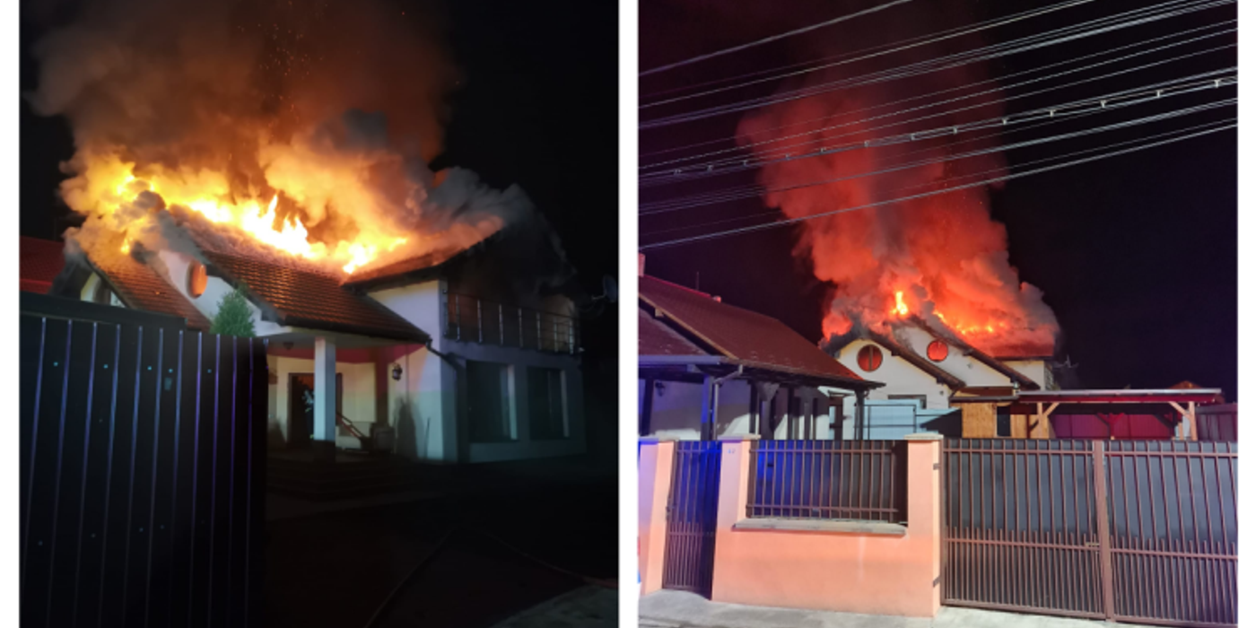 Incendiu, noaptea trecută, la o casă de locuit din comuna Apahida