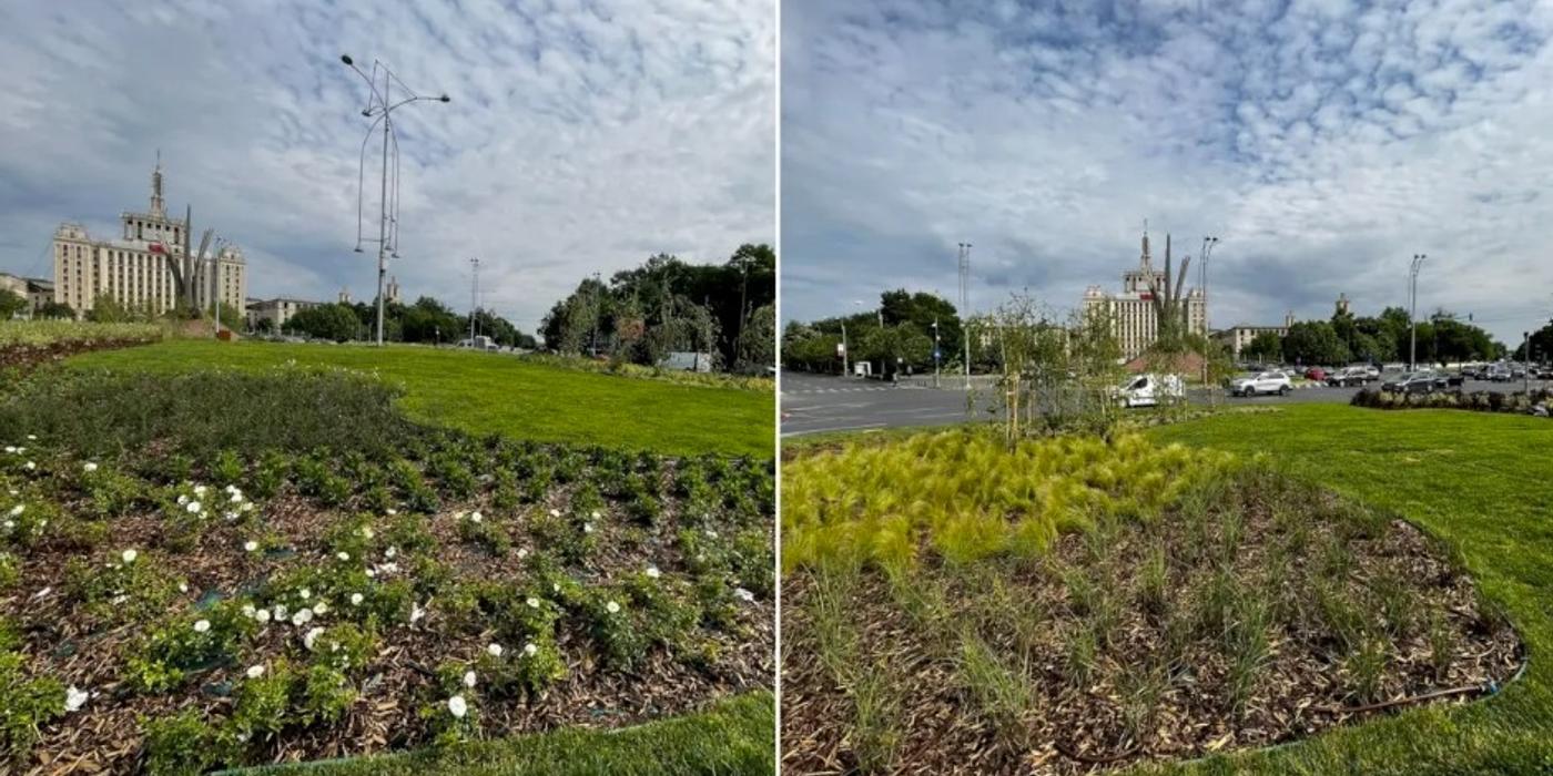 Lucrările de amenajare a spațiului verde de la Piața Presei Libere s-au încheiat