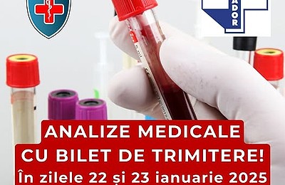 Primăria Sectorului 6 anunță că, începând din această lună, va oferi și mai multe „analize gratuite”. Acestea pot fi realizate în locurile indicate, cu bilet de trimitere de la medicul de familie.