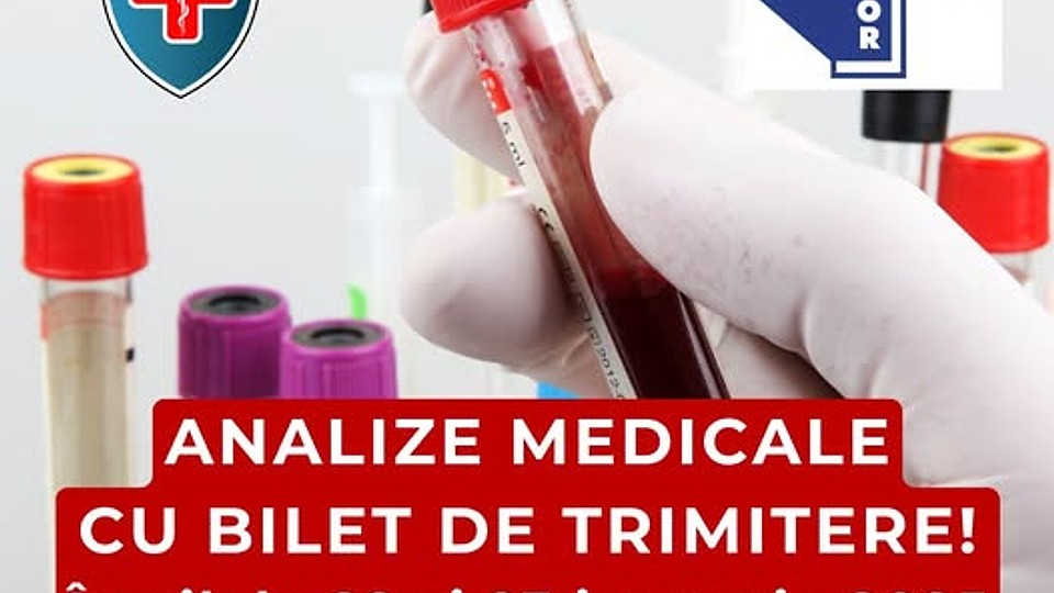 Primăria Sectorului 6 anunță că, începând din această lună, va oferi și mai multe „analize gratuite”. Acestea pot fi realizate în locurile indicate, cu bilet de trimitere de la medicul de familie.
