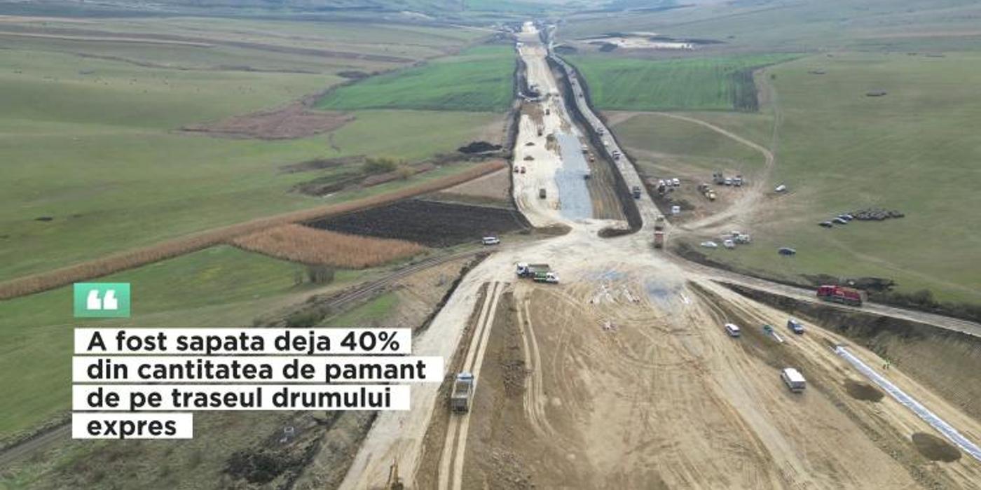Pe drumul expres Tureni Autostrada Transilvania se lucrează intens