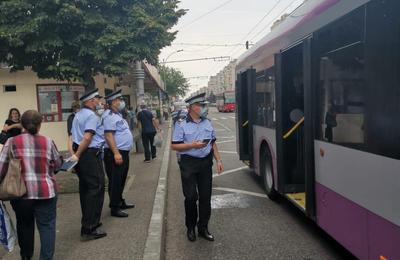 Razie în mijloacele de transport în comun a polițiștilor clujeni în perioada 7-10 martie 2023