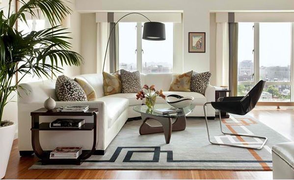 Perne decorative inserate in decorul livingului