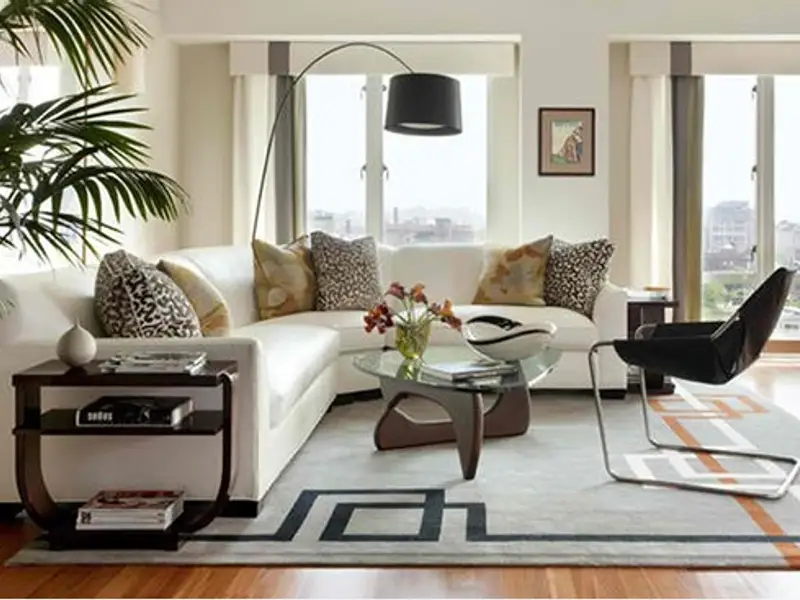 Perne decorative inserate in decorul livingului