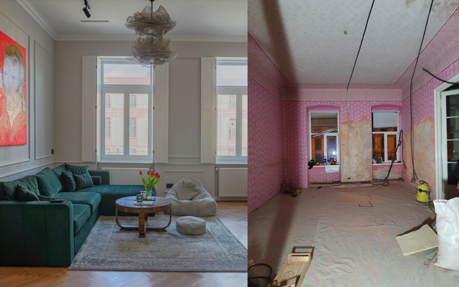 Stilul eclectic si iubirea pentru mobila veche in renovarea unui apartament din Timisoara