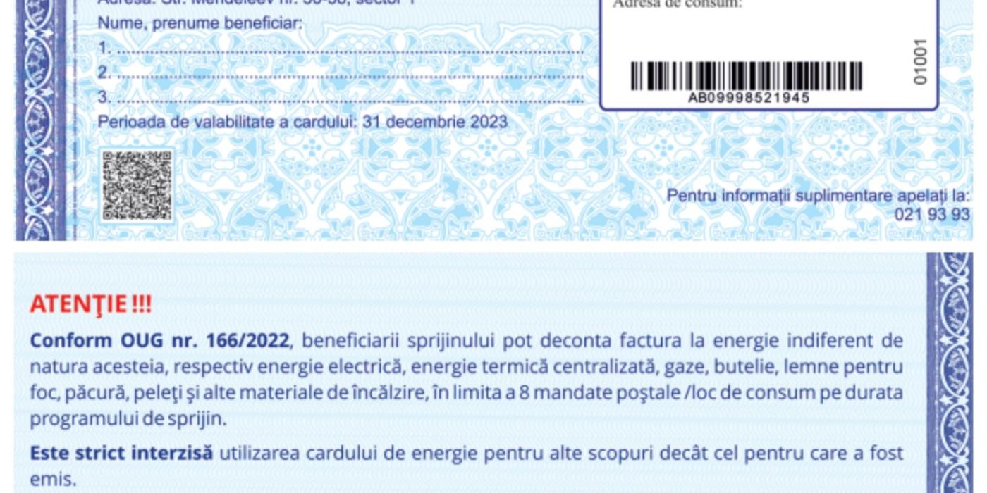 Ministerul Proiectelor Europene: Peste 2 milioane de plăţi cu cardul de energie/ Boloş: Vrem să permitem şi plata datoriilor vechi