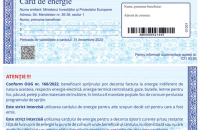 Ministerul Proiectelor Europene: Peste 2 milioane de plăţi cu cardul de energie/ Boloş: Vrem să permitem şi plata datoriilor vechi