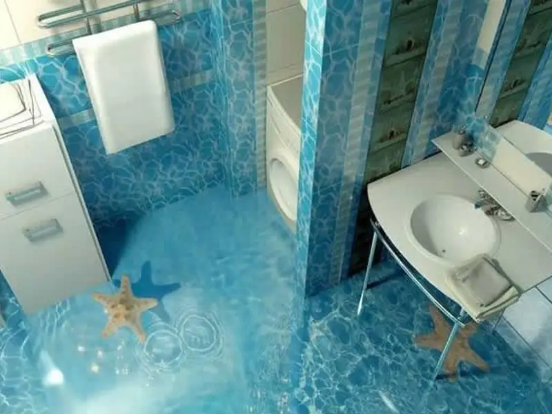 Spectaculos pardoseli 3D pentru baie