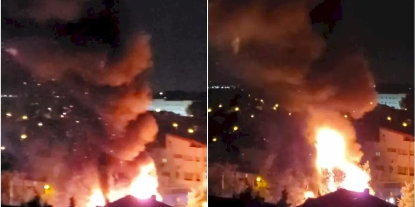 Incendiu puternic noaptea trecută în Sectorul 5 din București, pe strada Petre Ispirescu