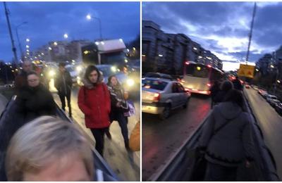 Traficul blocat pe Calea Mănăștur a creat un adevărat haos