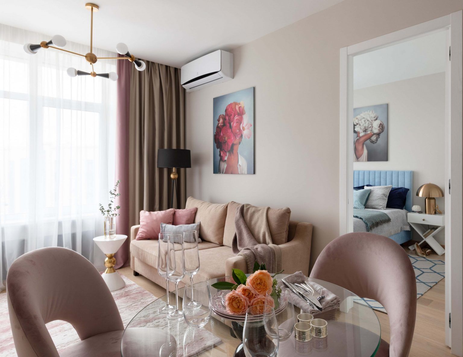 Apartament de 2 camere si doar 38 mp, amenajat modern si elegant