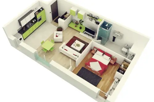 20 de idei de amenajare pentru un apartament cu doua camere