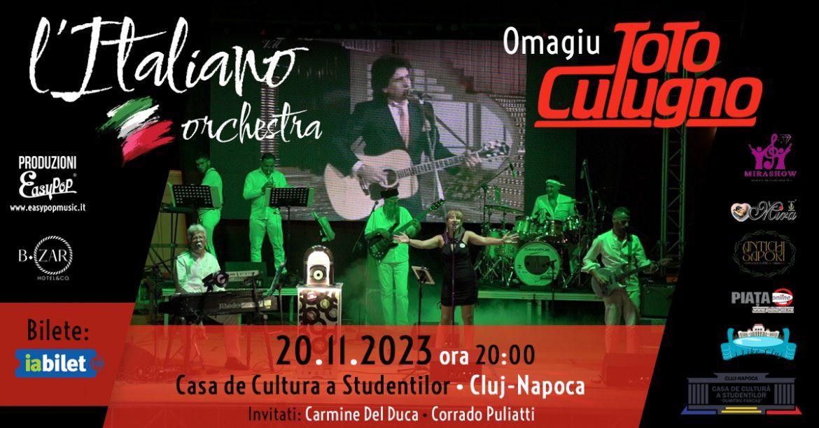 Spectacol în memoria lui Toto Cutugno, luni, 20 noiembrie, la Casa de Cultură a Studenților din Cluj-Napoca