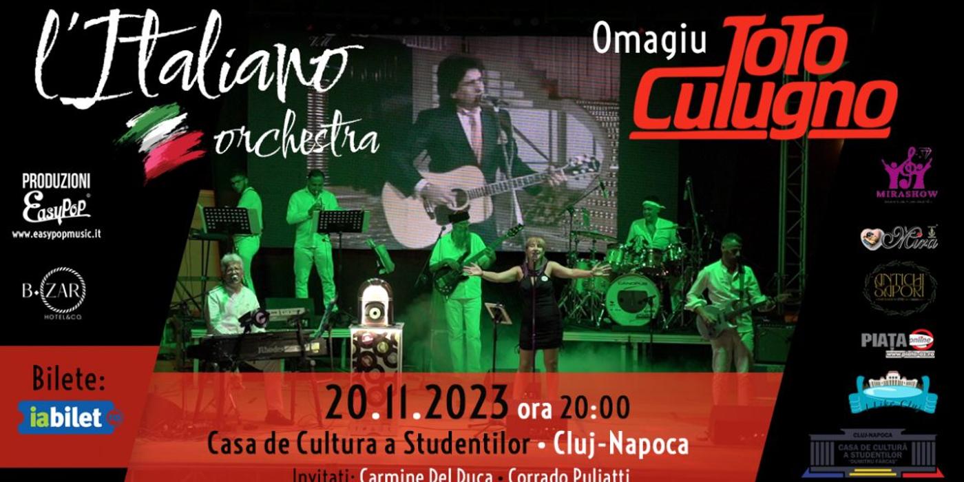 Spectacol în memoria lui Toto Cutugno, luni, 20 noiembrie, la Casa de Cultură a Studenților din Cluj-Napoca