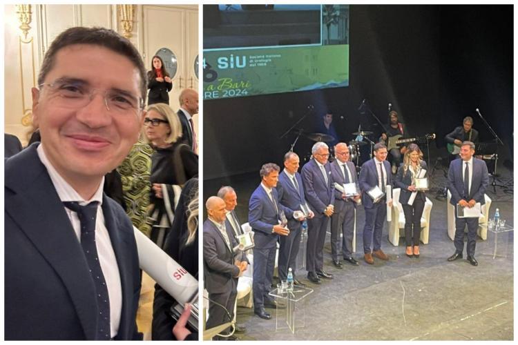 Nicolae Crișan, prorectorul UMF “Iuliu Hațieganu” din Cluj-Napoca, premiat la Congresul Societății Italiene de Urologie de la Bari