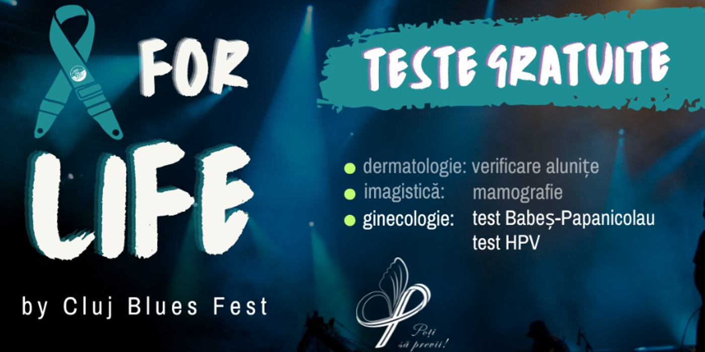 Testare Papanicolaou gratuită în cadrul evenimentului ”Blues for Life” din data de 24 noiembrie