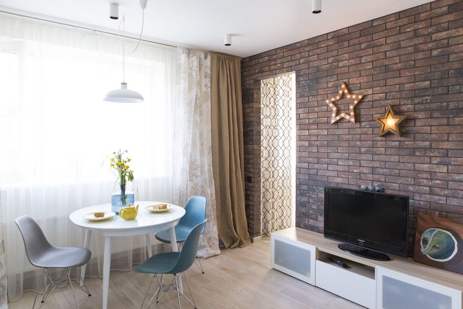 Apartament de 56 mp creativ amenajat pentru doi tineri