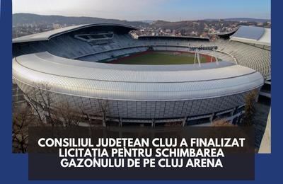 De mâine, 28 martie, va începe înlocuirea gazonului de pe Cluj Arena