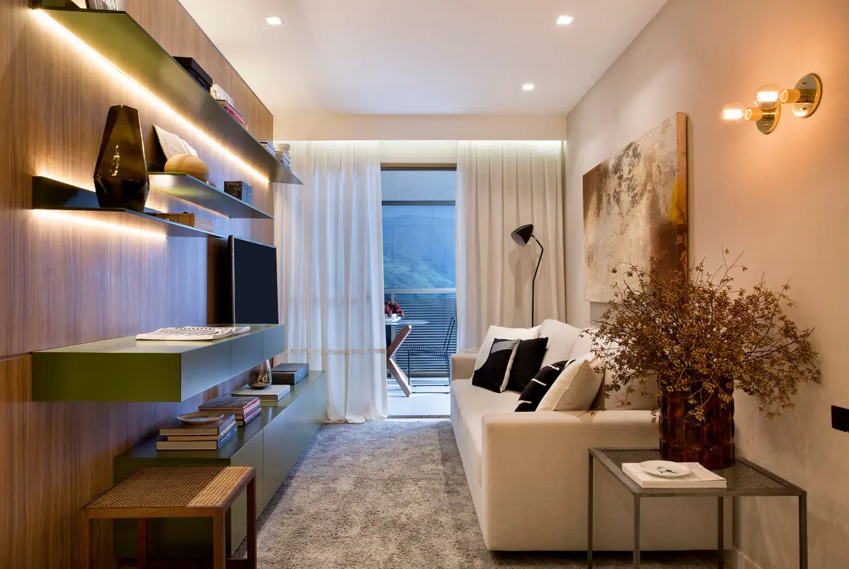 Model de amenajare pentru un apartament de 3 camere lung si ingust