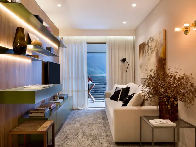 Model de amenajare pentru un apartament de 3 camere lung si ingust