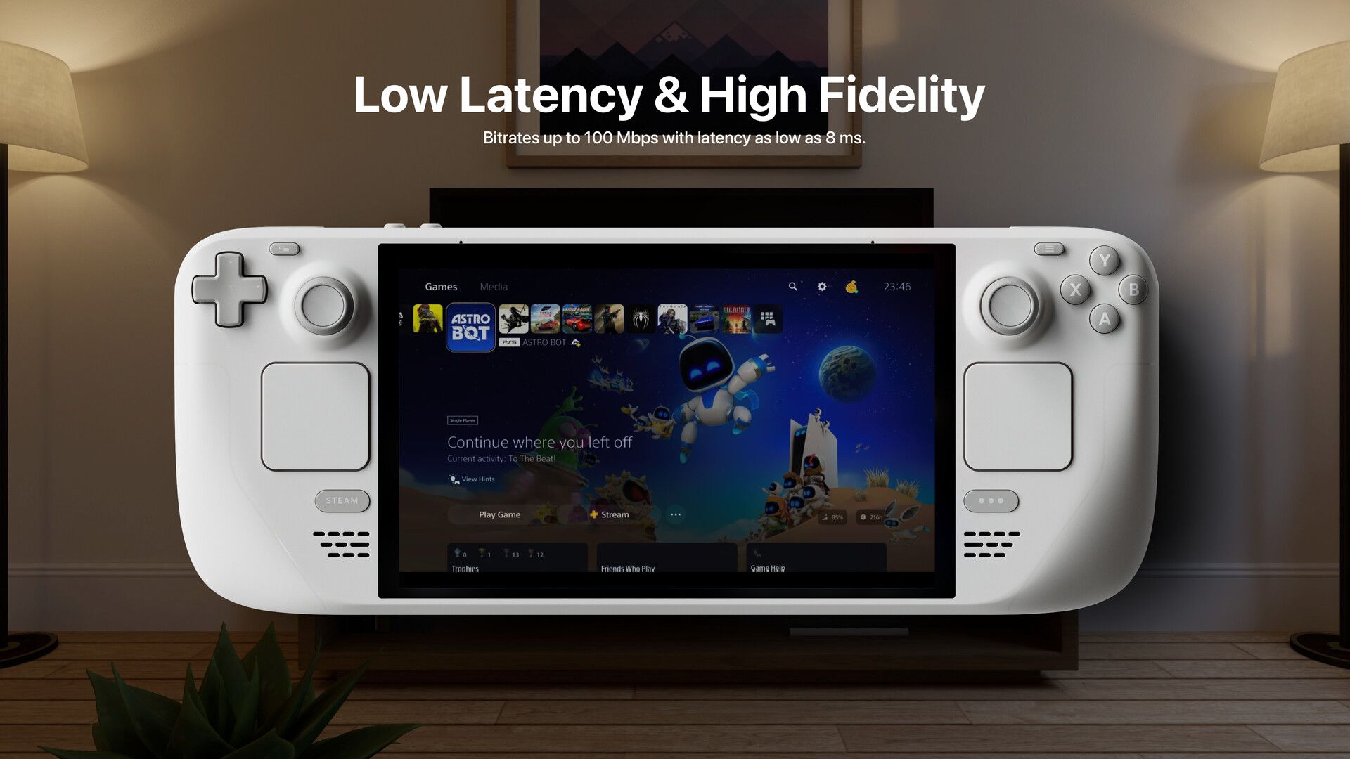 Asobi: Remote Play, portița secretă din Steam: Aplicația care aduce peste 3.900 de jocuri PS5 pe ecranul tău portabil