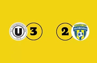 „U” Cluj s-a calificat în play-off pentru prima dată în istorie după ce a întors scorul cu Slobozia