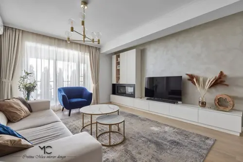 Amenajare moderna cu influente glam Apartament cu 3 camere din Bucuresti