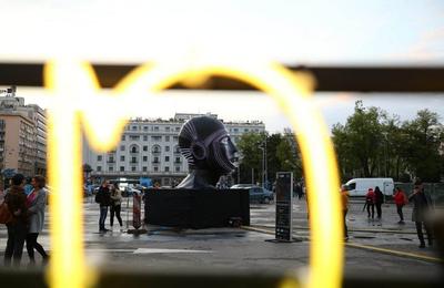 Spotlight 2023. Imagini spectaculoase surprinse pe Calea Victoriei de la festivalul luminilor