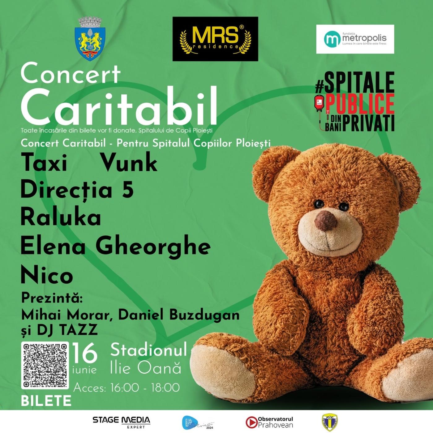 Concert caritabil pe Stadionul “Ilie Oană” pentru Spitalul Copiilor