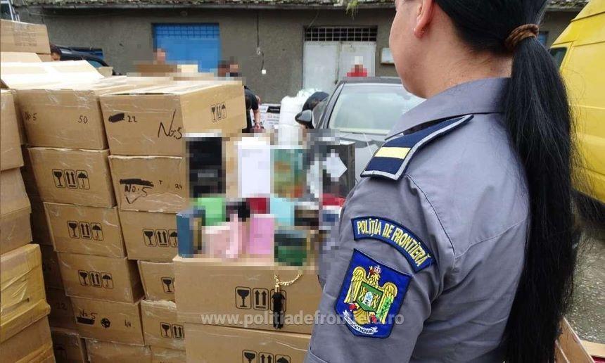 Produse contrafăcute în valoare de peste 240 de milioane de lei, descoperite de poliţiştii de frontieră în primele nouă luni ale anului / Cele mai multe cazuri, la frontiera cu Bulgaria FOTO