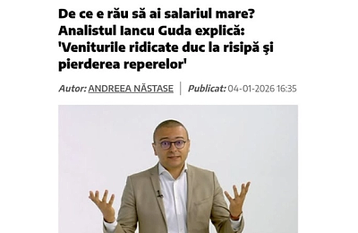 Consilierul lui Ilie Bolojan, Iancu Guda, le spune românilor că e rău să aibă salarii mari, pentru că ajung să fie risipitori și să-și piardă reperele