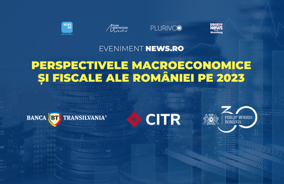 Perspectivele macroeconomice şi fiscale ale României pe 2023, analizate la un eveniment News.ro, joi, începând cu ora 10.00