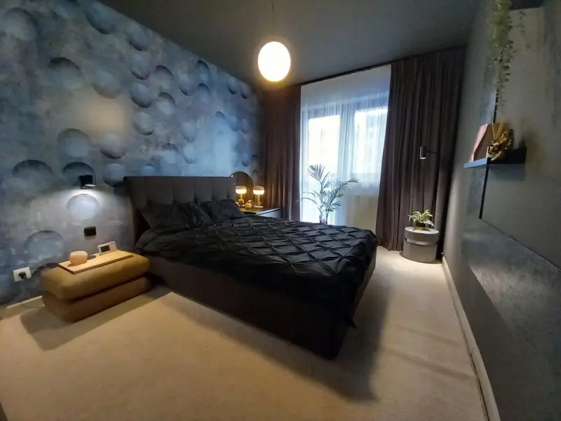 Amenajare cu influente industriale pentru un apartament de 49 mp