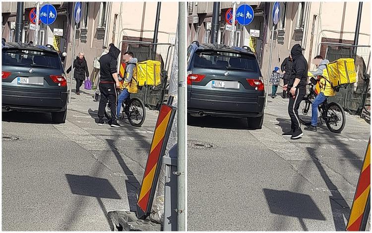 Joi, 30 martie, un curier Glovo a fost amenințat de un șofer lângă Platinia