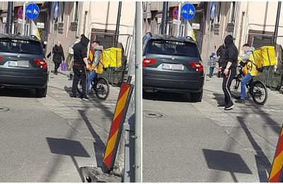 Joi, 30 martie, un curier Glovo a fost amenințat de un șofer lângă Platinia