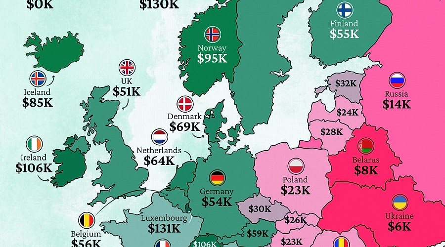 Care vor fi cele mai bogate țări europene până în 2030?
