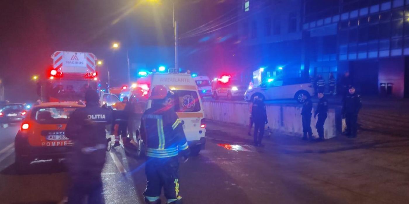 Plan roșu de intervenție activat la un spital privat din Cluj-Napoca, în urma unui incendiu