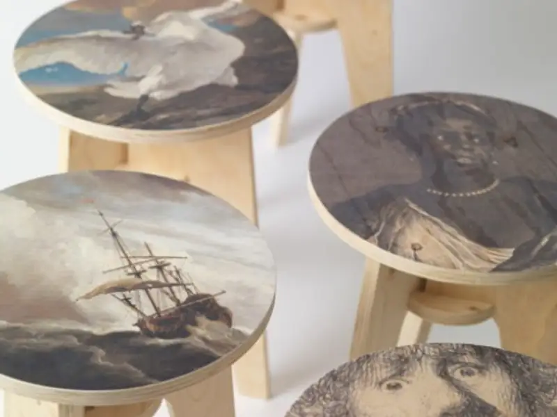 Scaunele Piet Hein Eek. Te-ai aseza pe un tablou?