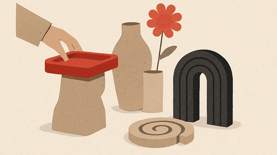 Piese decorative din plastic reciclat style premium